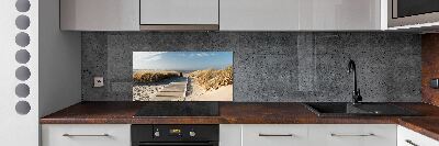 Cooker splashback Path on the beach