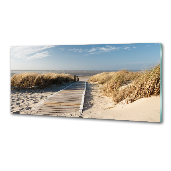 Cooker splashback Path on the beach