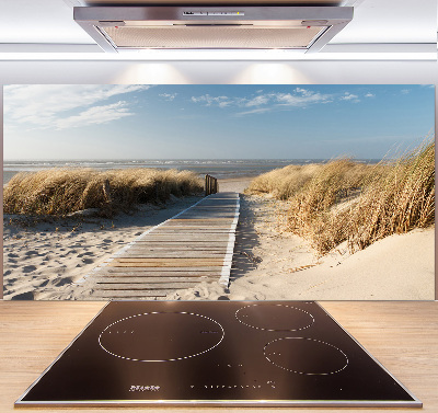 Cooker splashback Path on the beach