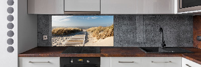 Cooker splashback Path on the beach