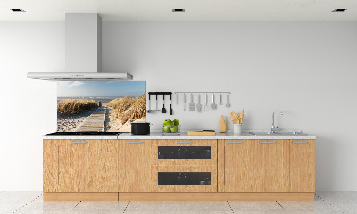 Cooker splashback Path on the beach