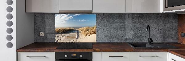 Cooker splashback Path on the beach