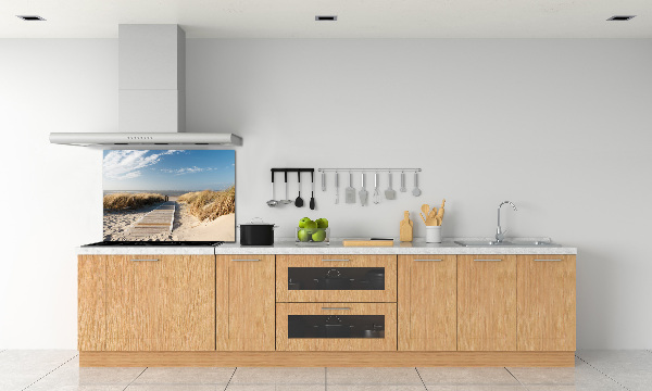 Cooker splashback Path on the beach