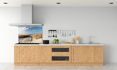 Cooker splashback Path on the beach