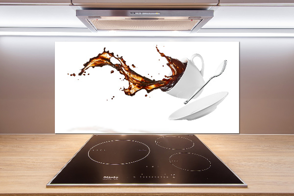 Kitchen splashback Spilled coffee