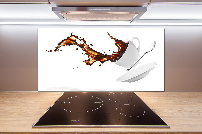 Kitchen splashback Spilled coffee