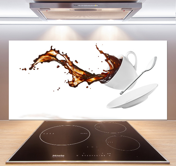 Kitchen splashback Spilled coffee