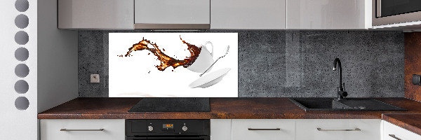 Kitchen splashback Spilled coffee