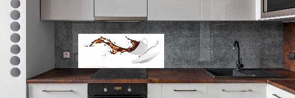 Kitchen splashback Spilled coffee