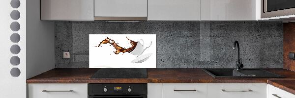 Kitchen splashback Spilled coffee