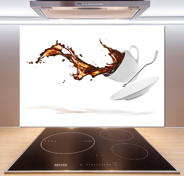 Kitchen splashback Spilled coffee