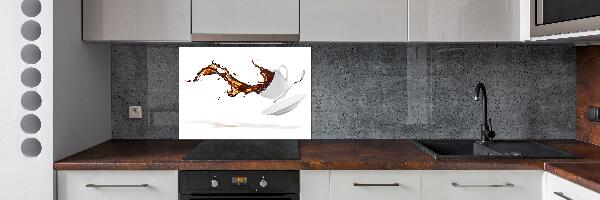 Kitchen splashback Spilled coffee