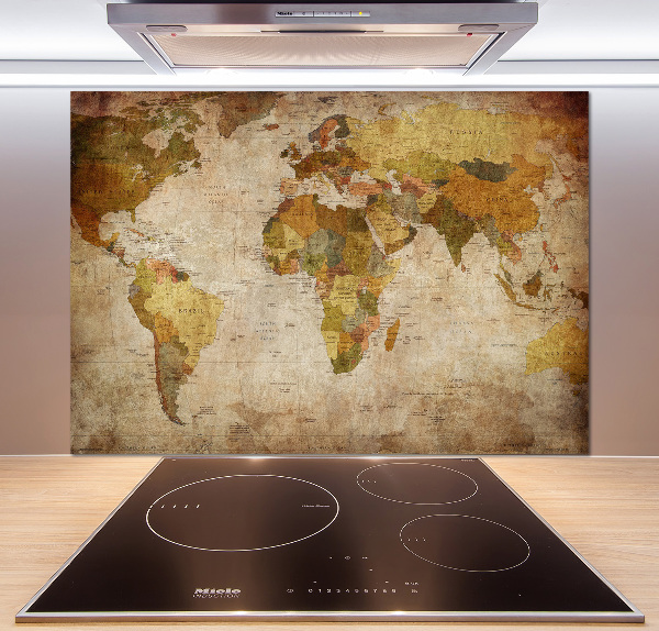 Cooker splashback Political map