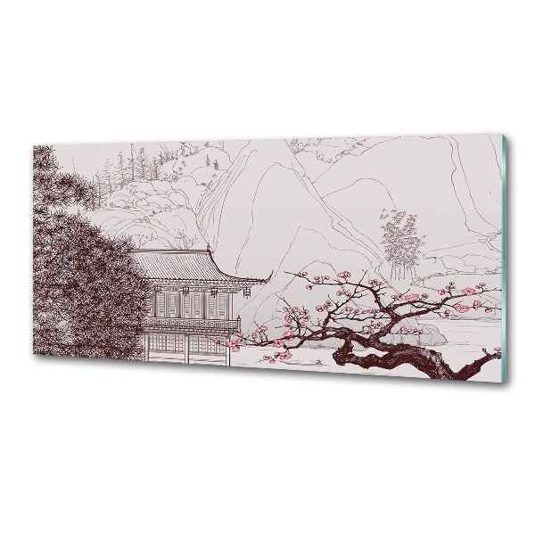 Glass splashback Chinese landscape