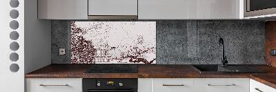 Glass splashback Chinese landscape