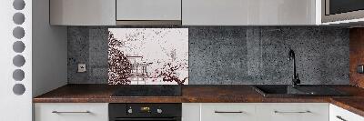 Glass splashback Chinese landscape