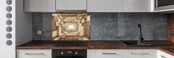 Splashback panel for kitchen Wooden tunnel