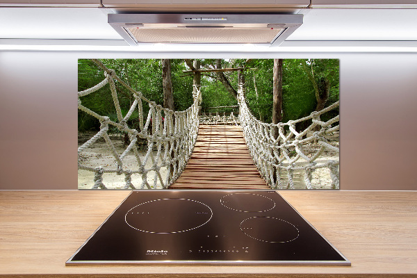 Cooker splashback Rope bridge