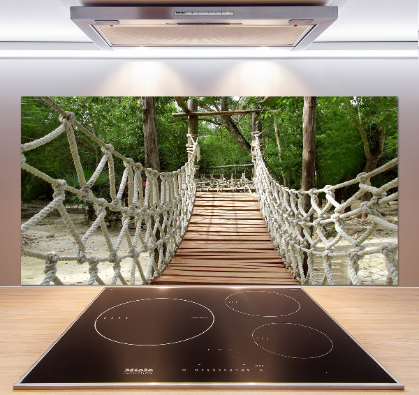 Cooker splashback Rope bridge