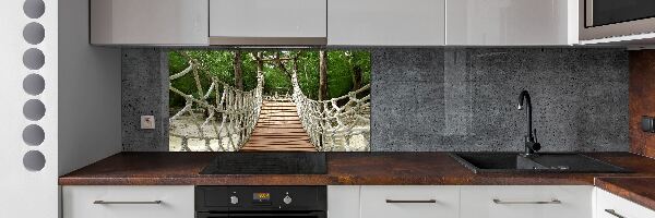 Cooker splashback Rope bridge