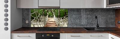 Cooker splashback Rope bridge