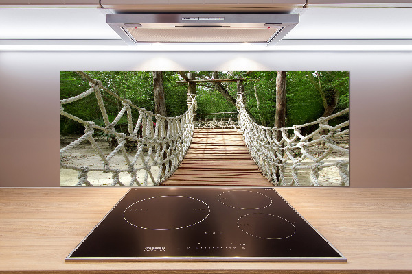 Cooker splashback Rope bridge