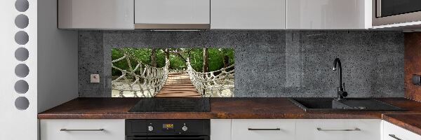 Cooker splashback Rope bridge