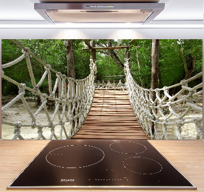 Cooker splashback Rope bridge