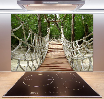 Cooker splashback Rope bridge