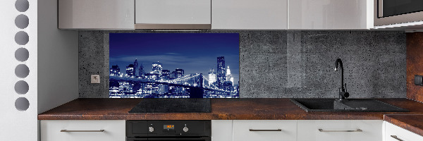 Cooker splashback New York at night