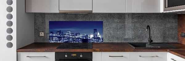 Cooker splashback New York at night