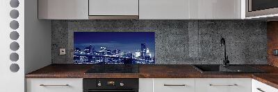 Cooker splashback New York at night