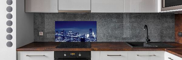 Cooker splashback New York at night