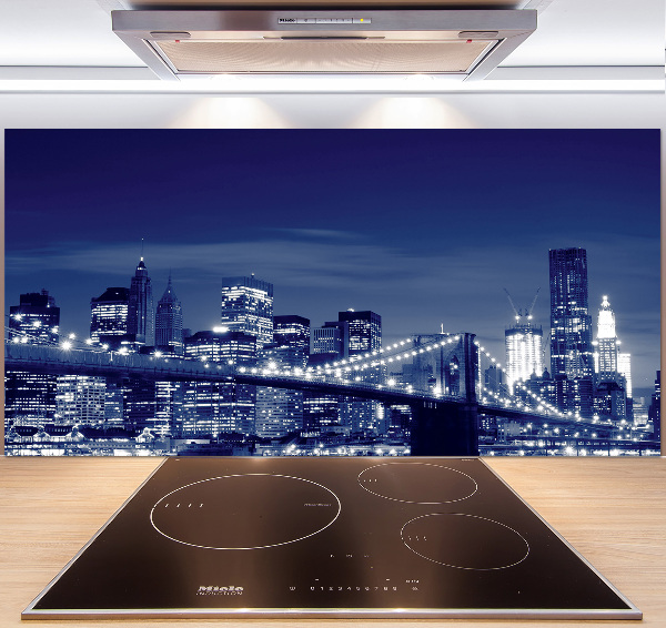 Cooker splashback New York at night