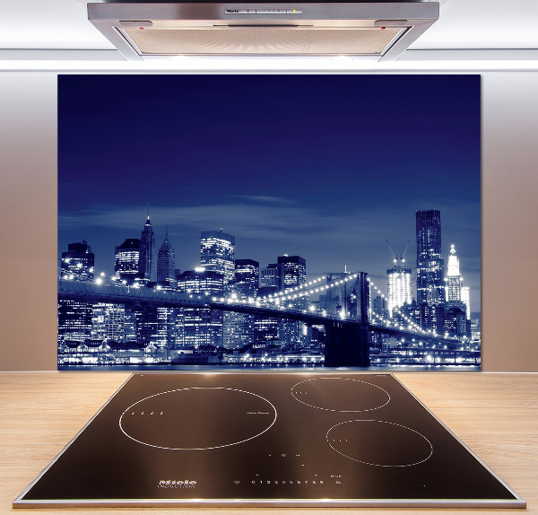 Cooker splashback New York at night