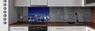 Cooker splashback New York at night