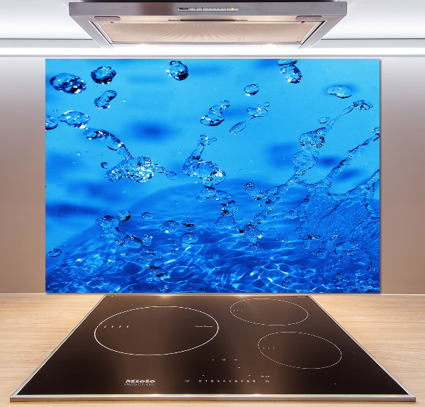 Cooker splashback Drops of water