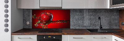 Glass splashback Apple and water