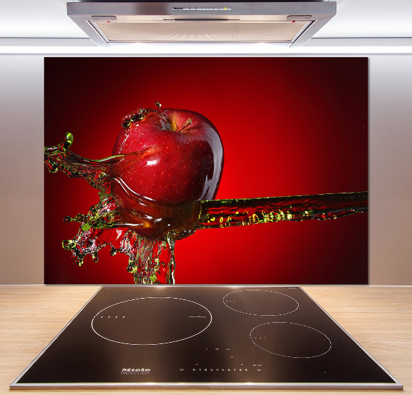 Glass splashback Apple and water