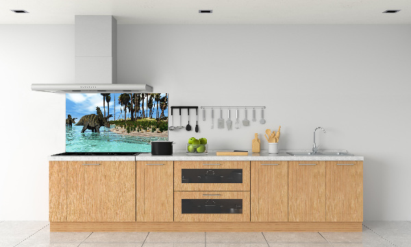 Glass splashback Dinosaurs