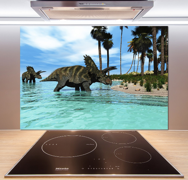 Glass splashback Dinosaurs