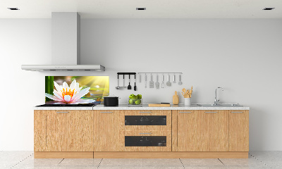 Cooker splashback water lily