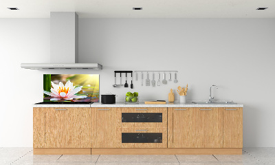 Cooker splashback water lily