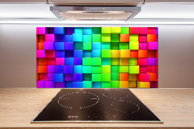 Kitchen splashback Colorful boxes