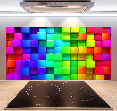 Kitchen splashback Colorful boxes