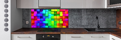 Kitchen splashback Colorful boxes