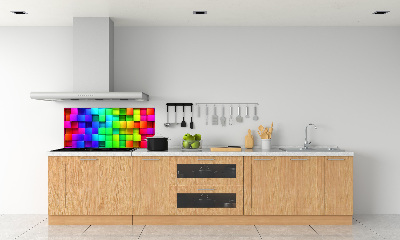 Kitchen splashback Colorful boxes