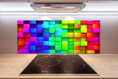 Kitchen splashback Colorful boxes