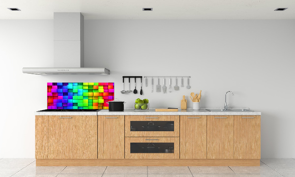 Kitchen splashback Colorful boxes