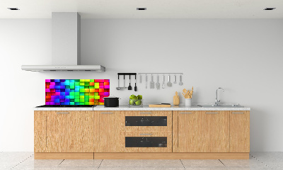 Kitchen splashback Colorful boxes